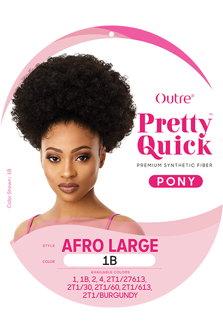 Outre Pretty Quick - Afro Large — official pack photo (PKG_PQPAFL_AFRO-LARGE_HT.png) from archive.outre.com