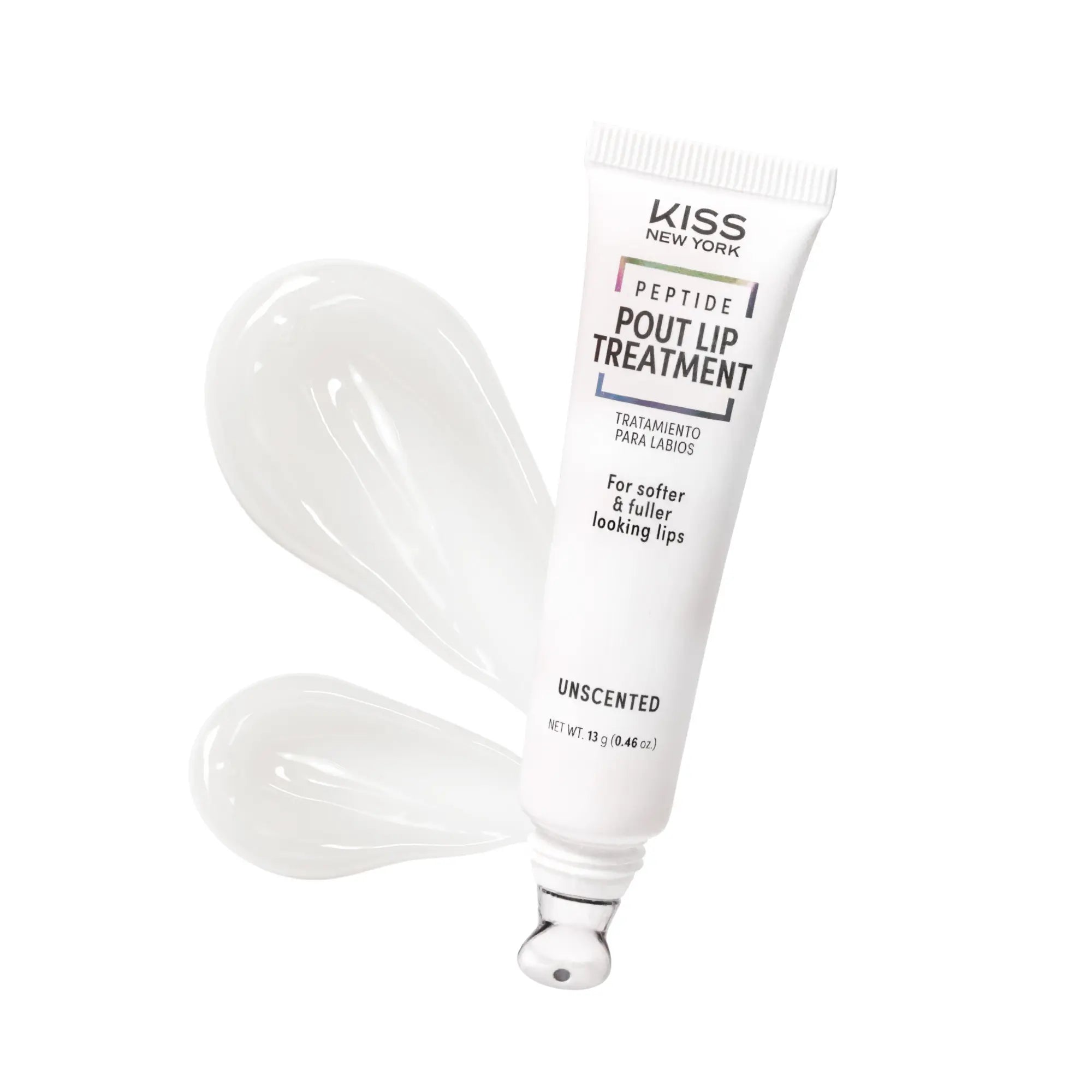 KISS NEW YORK Peptide Pout Lip Treatment – Hydrating Gloss with Cooling Metal Tip official pack