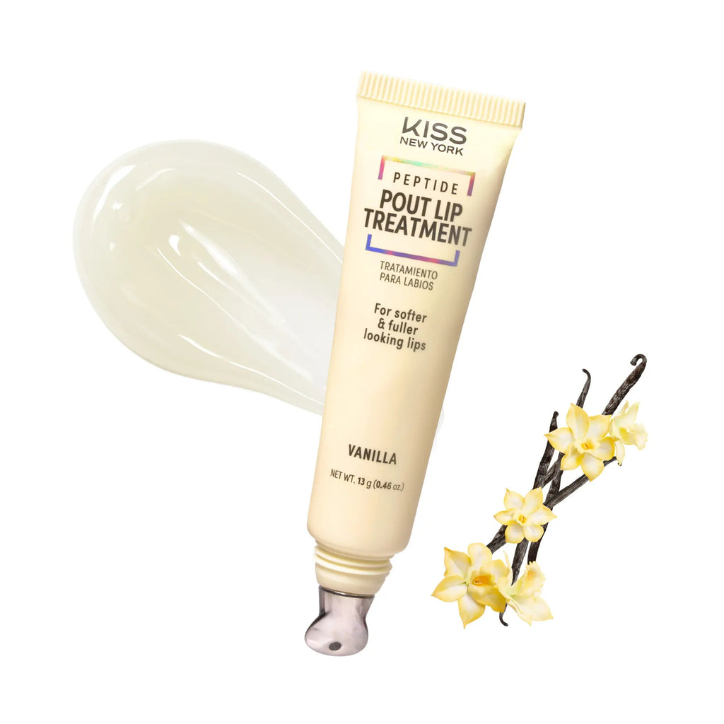 KISS NEW YORK Peptide Pout Lip Treatment – Hydrating Gloss with Cooling Metal Tip official pack