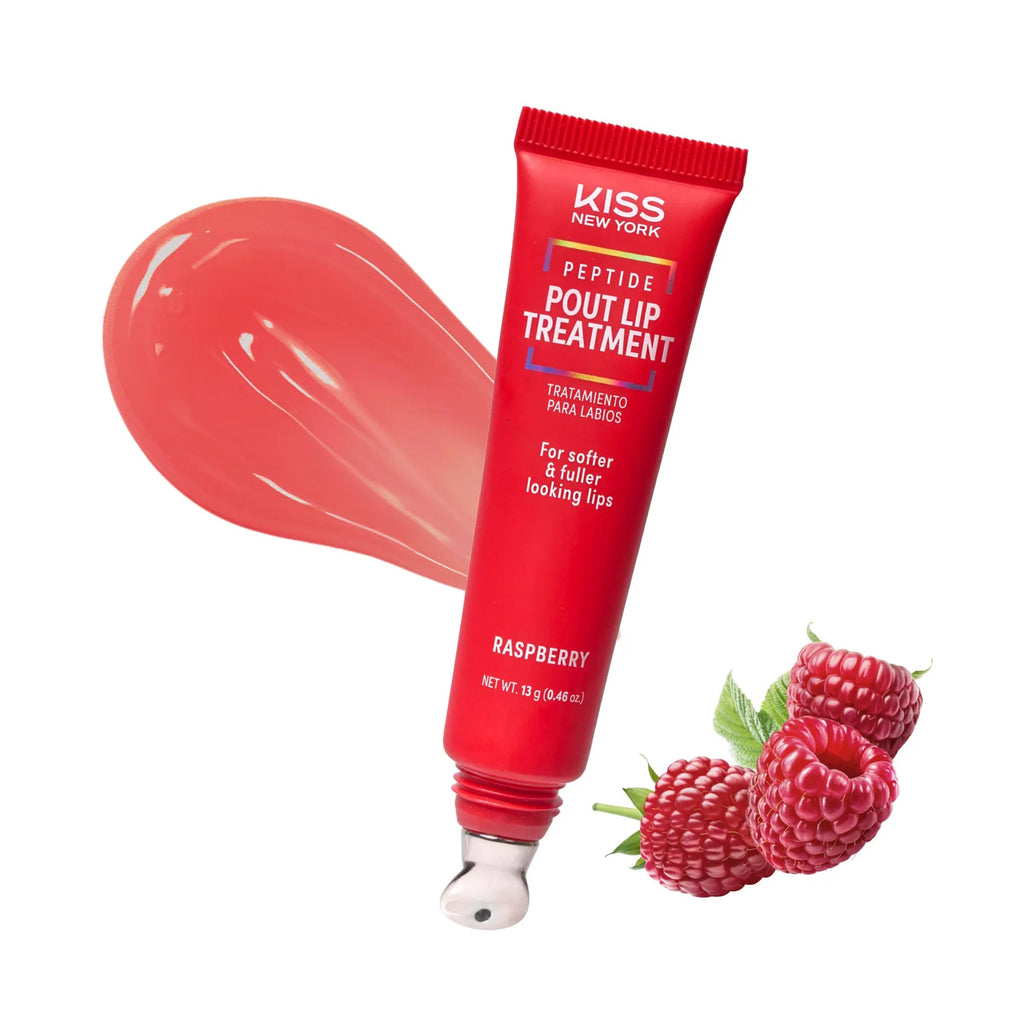 KISS NEW YORK Peptide Pout Lip Treatment – Hydrating Gloss with Cooling Metal Tip official pack