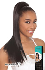 Equal the Luxury Integration Drawstring Ponytail Yaky Straight 18" 27 — official style photo (PQY18.jpg) from snghair.com
