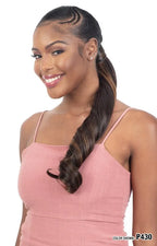 Organique Shake N Go Pony Pro Ponytail - FRENCH ROLL WAVE 24 (Color:1 Jet Black) — official style photo (PRH24_00.jpg) from snghair.com