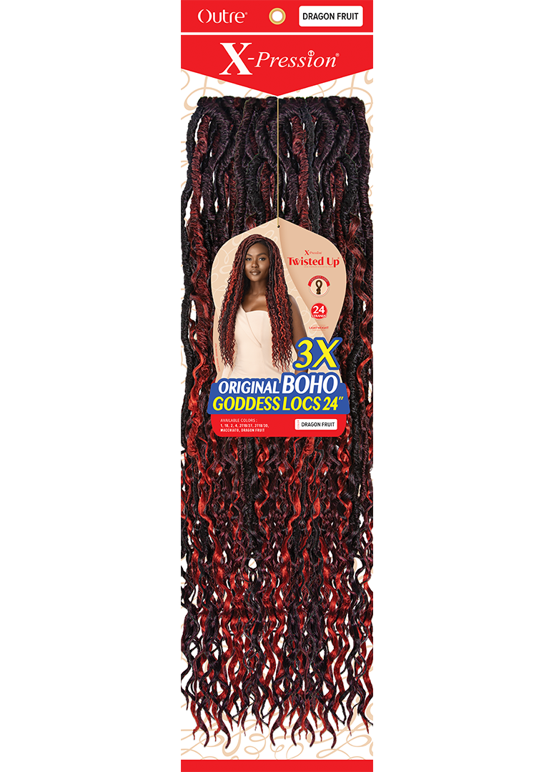 Outre X-Pression - 3X Original Boho Goddess Locs 24" — official pack photo (Package_Original-Boho-Goddess-Locs-24-3X.png) from outre.com