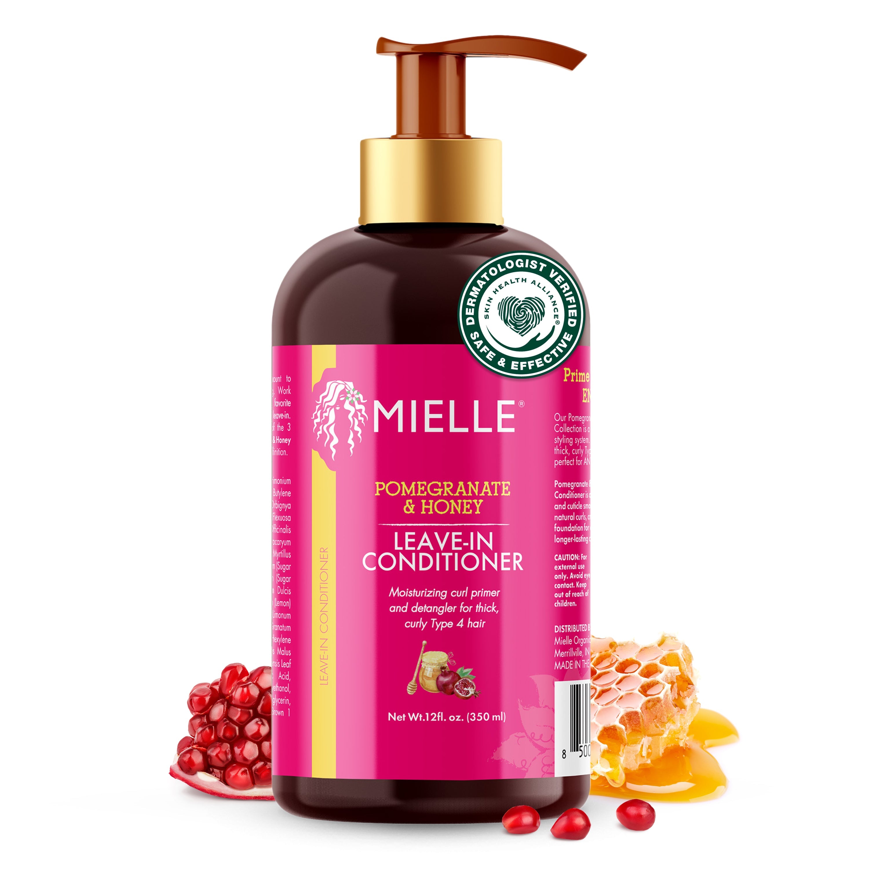 Mielle Pomegranate & Honey Leave-In Conditioner 12oz — official pack photo 83911236 (Packshot_908ea048-61e8-457a-8fdf-6ce889427d44.jpg) from mielleorganics.com
