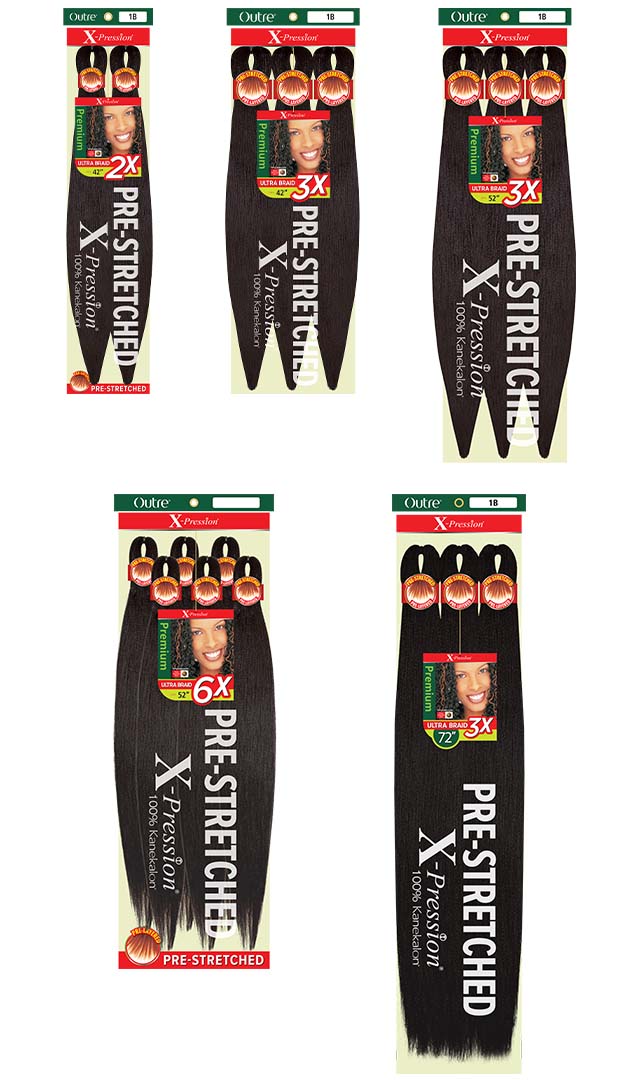 Outre X-Pression 3X Pre-Stretched Ultra Braid 42" 1B 1B