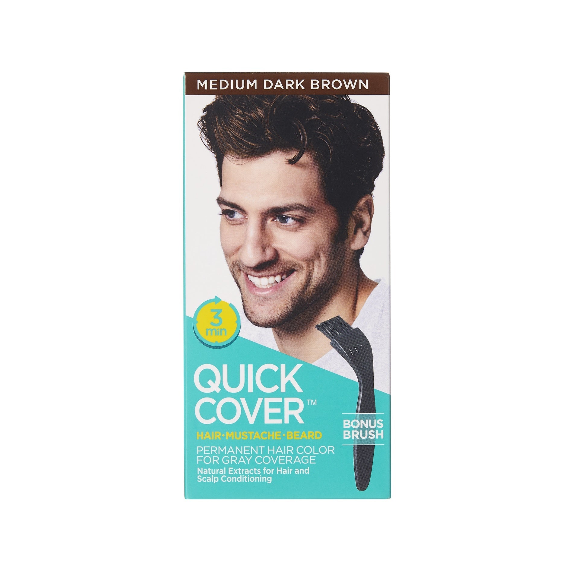 RED by KISS Quick Cover For Men - Medium Dark Brown official pack