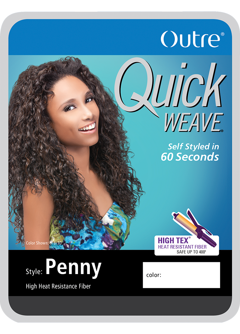Outre Quick Weave Half Wig PENNY — official pack photo (QSPEN-2.png) from outre.com