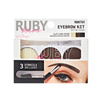 Ruby Kisses Go Brow Eyebrow Kit - Black Dark Brown official pack
