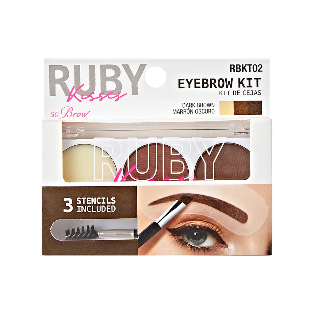 Ruby Kisses Go Brow Eyebrow Kit - Dark Brown official pack