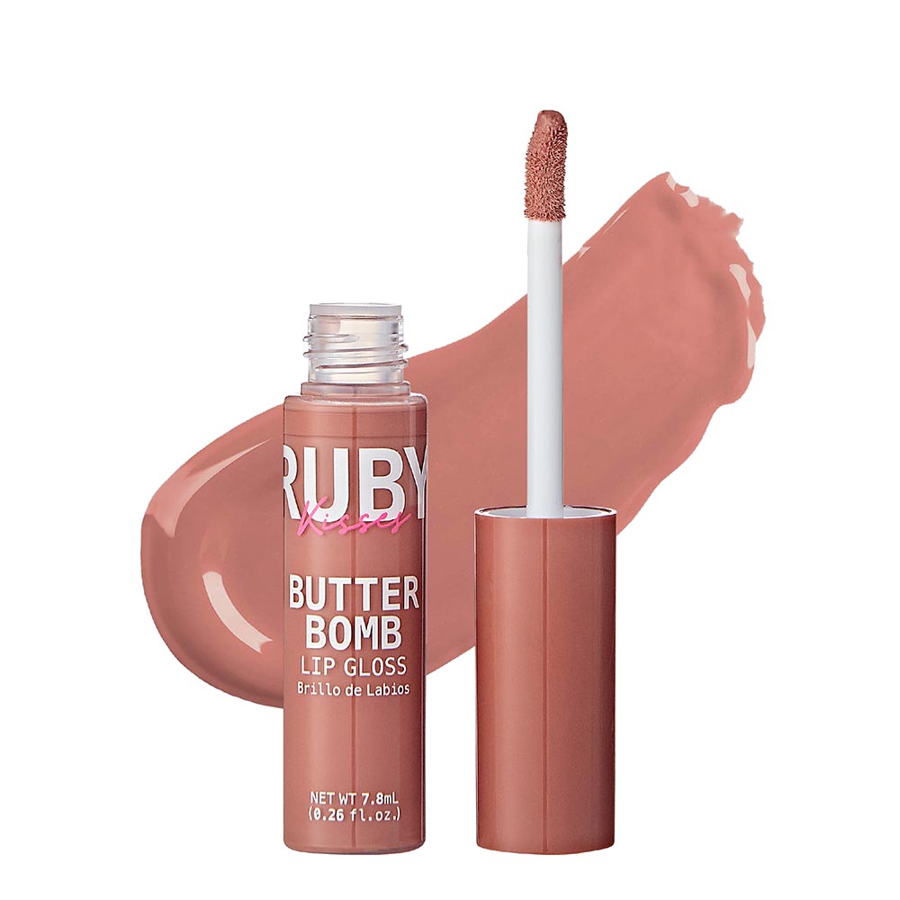 Ruby Kisses Butter Bomb Gloss RBL02 Nude official pack — ivyusa.com