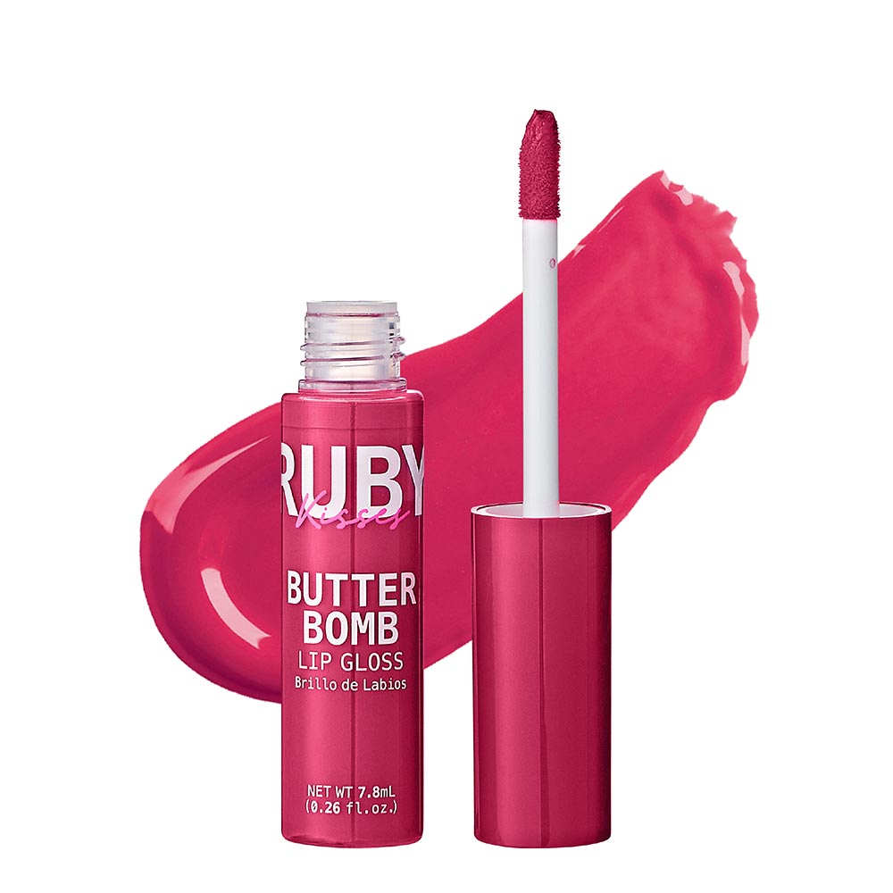 Ruby Kisses Butter Bomb Gloss – Non-Sticky, High-Shine Lip Gloss with Jojoba & Avocado Oil - Play Boy official pack