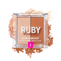 Ruby Kisses Glow & Bronze Highlighter Bronzer Duo official pack