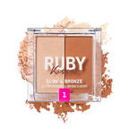 Ruby Kisses Glow & Bronze Highlighter Bronzer Duo official pack