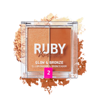 Ruby Kisses Glow & Bronze Highlighter Bronzer Duo official pack