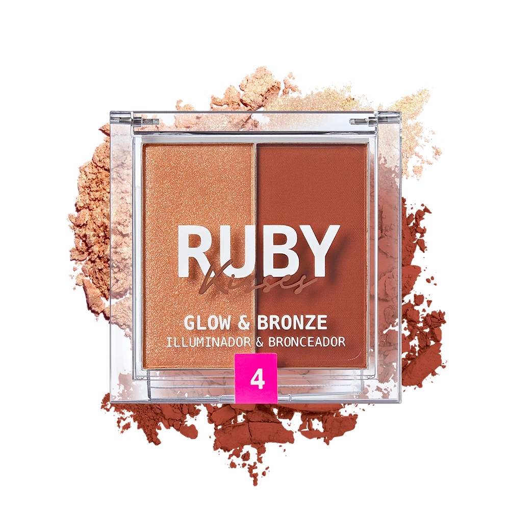 Ruby Kisses Glow & Bronze Highlighter Bronzer Duo official pack