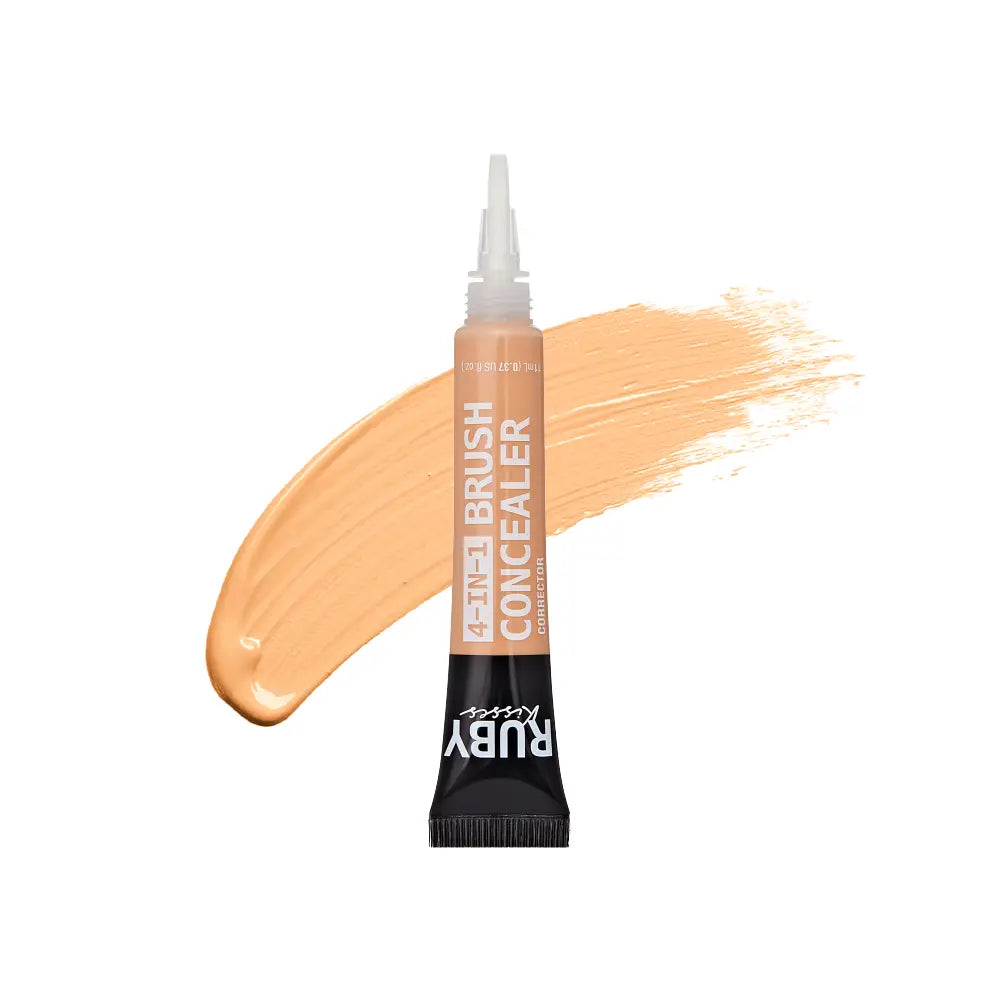 Ruby Kisses 4-In-1 Full Coverage Concealer with Brush Tip - Ivory official pack