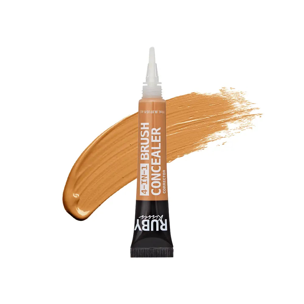 Ruby Kisses 4-In-1 Full Coverage Concealer with Brush Tip - Golden Beige official pack