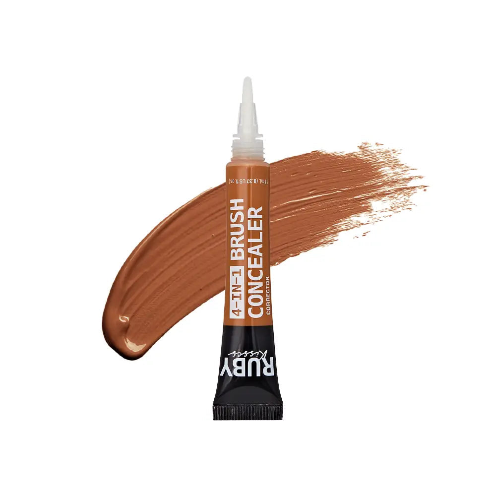 Ruby Kisses 4-In-1 Full Coverage Concealer with Brush Tip - Cappuccino official pack