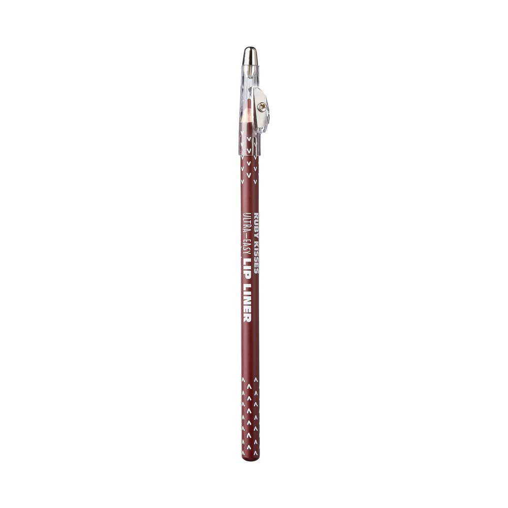 Ruby Kisses Ultra-Easy Wooden Pencil Lip Liner - Wine official pack