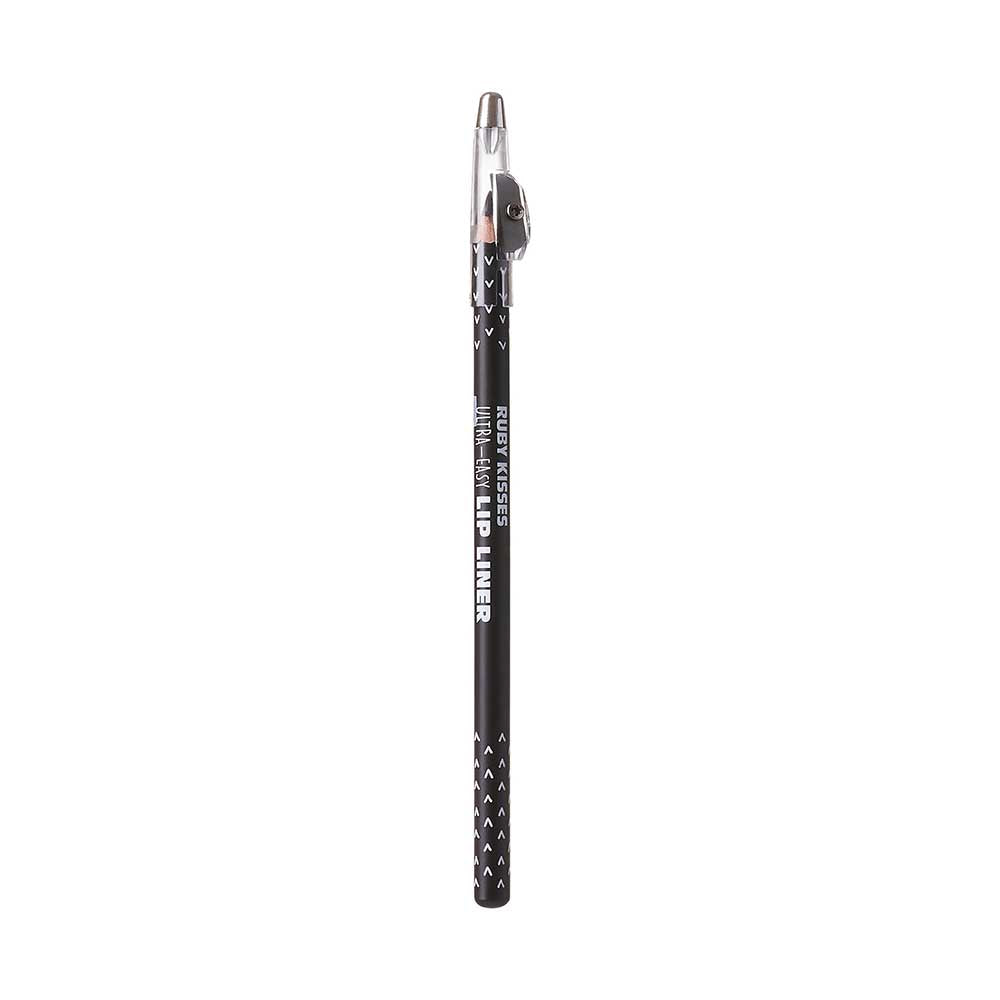 Ruby Kisses Ultra-Easy Wooden Pencil Lip Liner - Black official pack