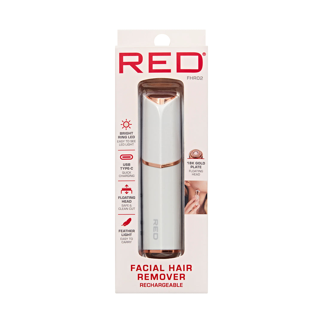 RED by KISS 18K Gold Rechargeable Facial Hair Remove official pack