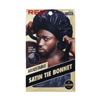 RED Adjustable Satin Tie Bonnet Sleep Cap for Braids, Locs & Natural Hair X-Large & Braid Sizes official pack