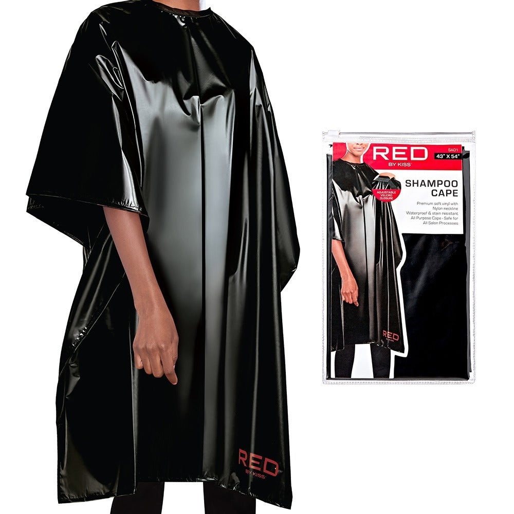 SA01 Shampoo Soft Vinyl Cape [BLACK] — official pack SA01 from ivyusa.com