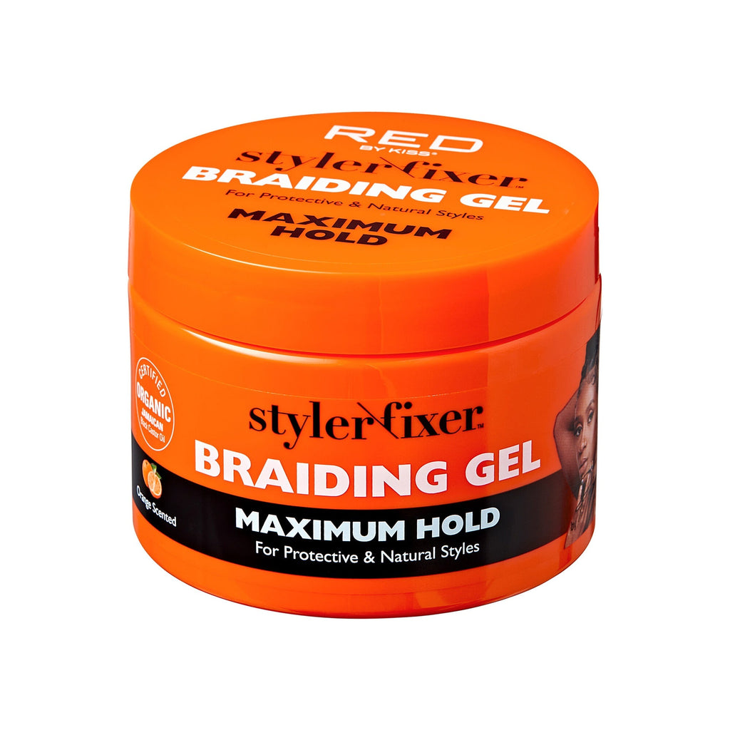 RED by KISS Styler Fixer Braiding Gel - Maximum Hold - 6 US Fl.oz. official pack