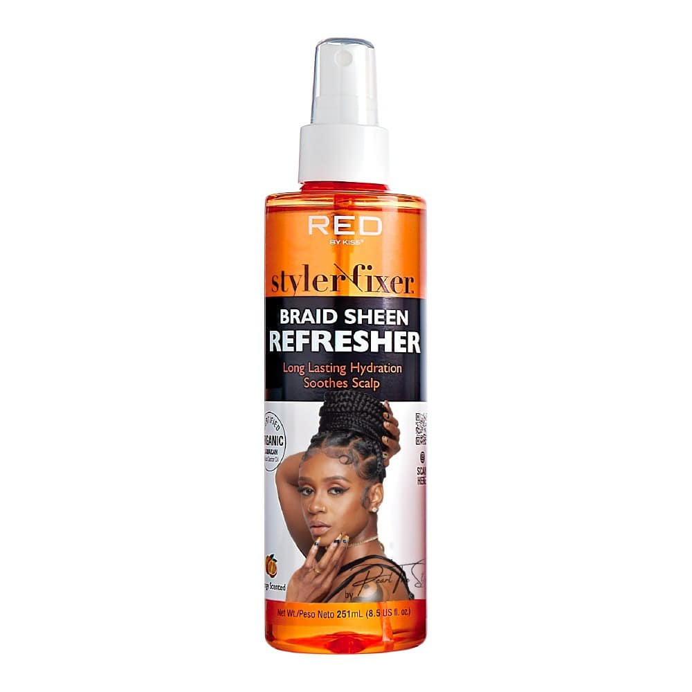 RED by KISS Styler Fixer Braid Sheen Refresher (6.8 US fl.oz.) - Styler Fixer Braid Sheen Refresher 8.5oz official pack