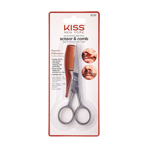 Kiss New York Premium Mustache Scissors - KNY Mustache Scissors official pack