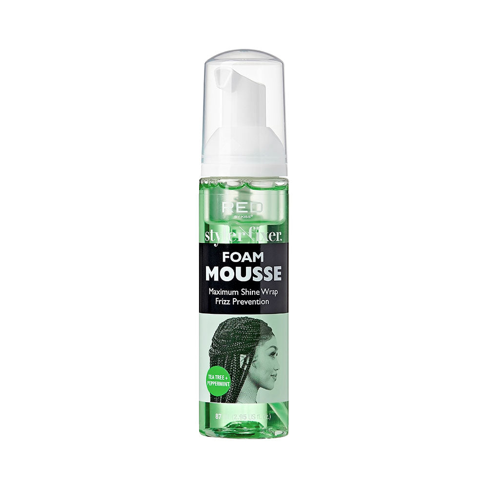 RED by KISS Styler Fixer Foam Mousse - Tea Tree &amp; Peppermint / 2.5 fl oz. official pack