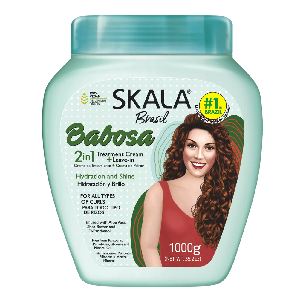 SKALA #MaisCachos 2-in-1 Curl Treatment Cream – Deep Hydration & Curl Definition (35.3oz) - Babosa – Moisture Repair official pack