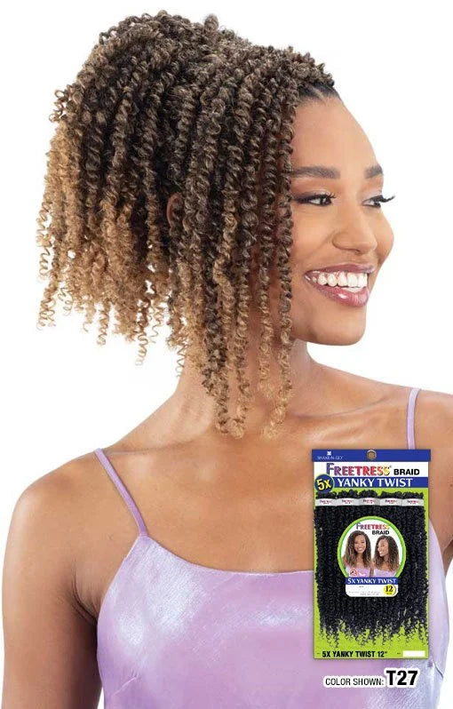Freetress Shake N Go Crochet Braids - 5x Yanky Twist 12" — official pack photo (SKYKT12_02_pkg.jpg) from snghair.com