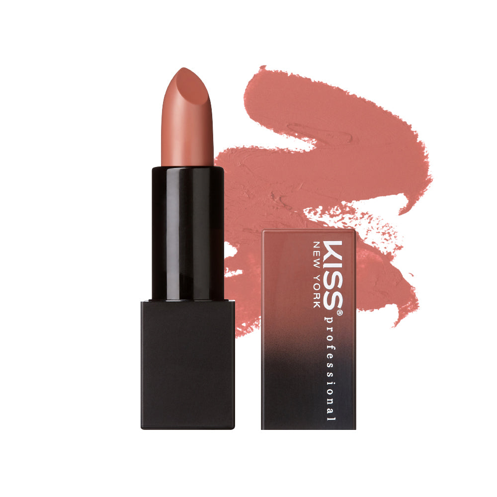 Kiss New York Richly Pigmented Satin Lipstick - Warm Blush official pack