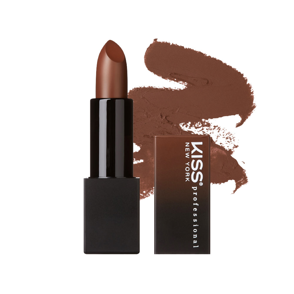 Kiss New York Richly Pigmented Satin Lipstick - Chestnut official pack