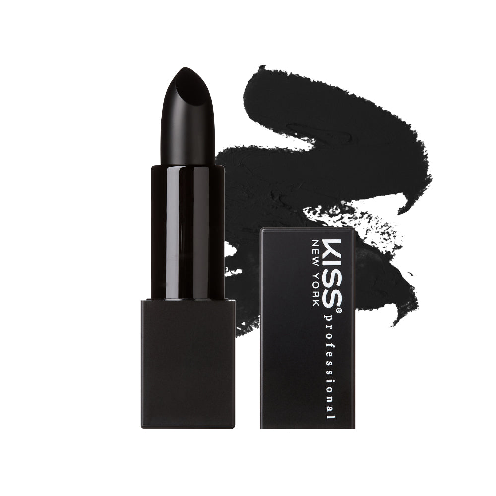 Kiss New York Richly Pigmented Satin Lipstick - Noir official pack
