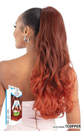 Shake-N-Go Drawstring Ponytail Lite Glam Swirl 22" (Color: T30) — official pack photo (SPYGS22_01_PKG.jpg) from snghair.com