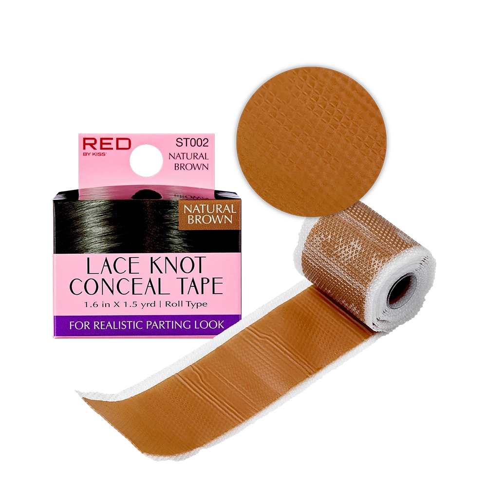 RED by KISS Lace Wig Grids & Knots Concealing Silicone Scalp Tape - Roll / Natural Brown official pack
