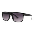 SUN11V5_main "A pair of stylish sunglasses with a bold, square frame. The frame is predominantly black, giving it a sleek and modern appearance. The lenses are tinted in a gradient from dark purple at the top to a lighter shade at the bottom, providing a 