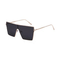 SUN54V3_main "A pair of stylish sunglasses with a modern design. The sunglasses have a single, continuous lens that spans across both eyes, creating a sleek, visor-like appearance. The lens is tinted in a dark shade, likely providing significant protectio