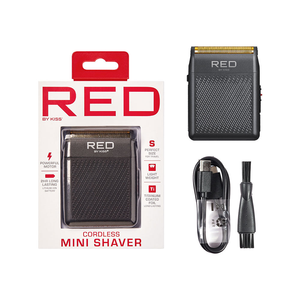 RED by KISS Cordless Mini Shaver - Dark Gray official pack