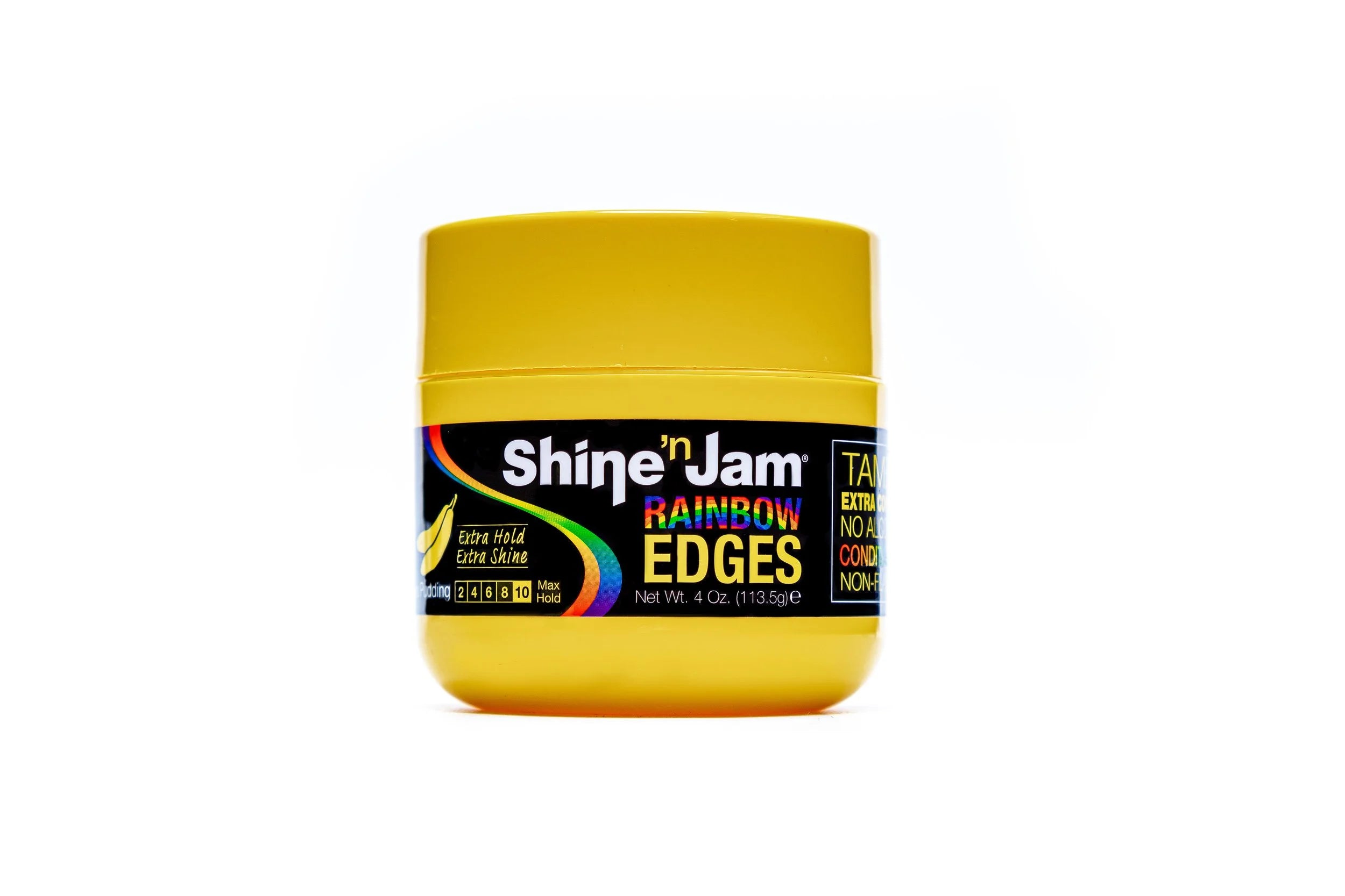 Ampro Shine N Jam Rainbow Edges Banana Pudding 4.0 oz — official pack photo Rainbow Edges Banana 4oz (Shine+N+Jam+Rainbow+Edges+Banana-00004.jpg) from amprogel.com