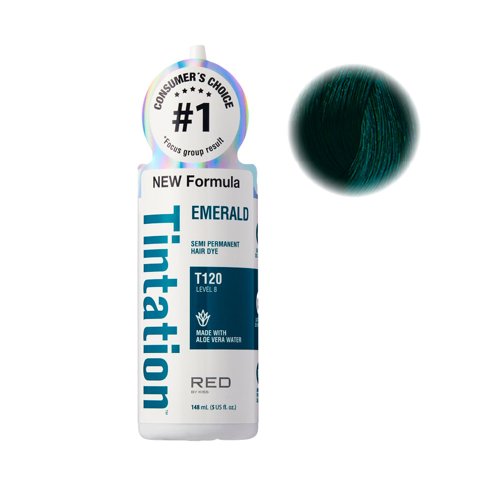 RED by KISS Tintation Semi-Permanent Hair Color - Emerald official pack
