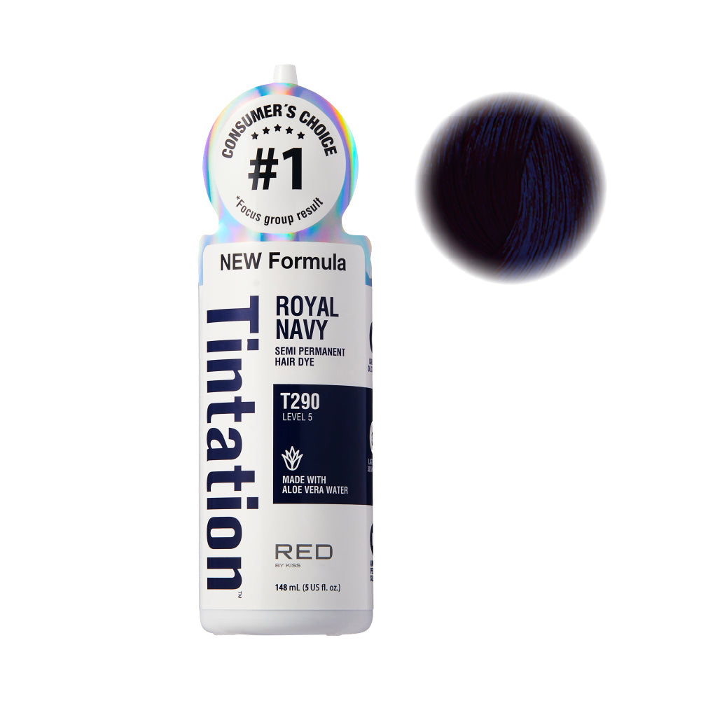 RED by KISS Tintation Semi-Permanent Hair Color - Royal Navy official pack