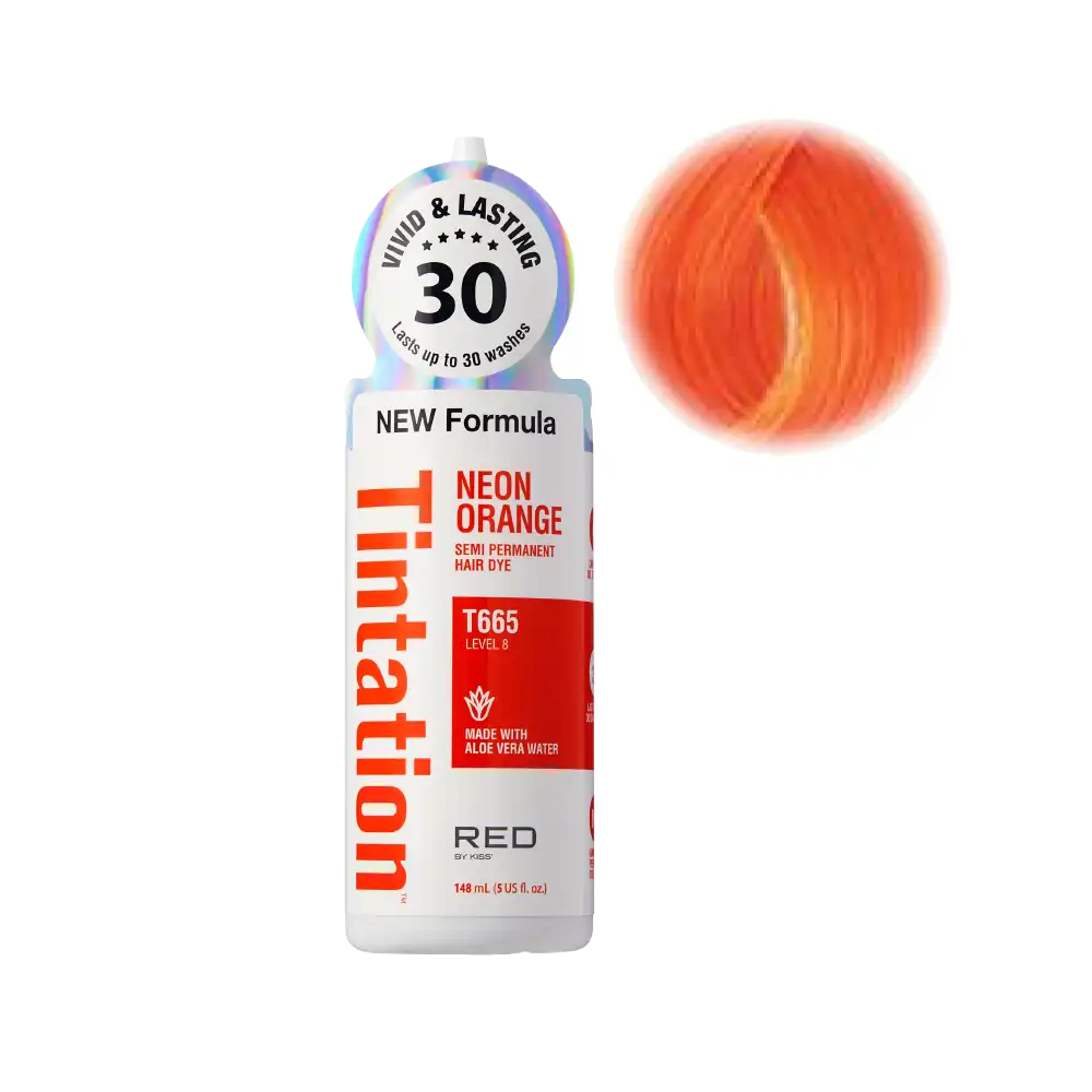 RED by KISS Tintation Semi-Permanent Hair Color - Neon Orange official pack