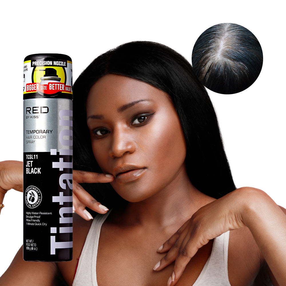RED by KISS Tintation Temporary Hair Color Root Touch Up Color Spray Large (6oz) official pack