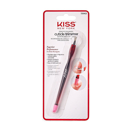 Kiss Cuticle Trimmer With Rubber Push — official pack TRM01 from ivyusa.com