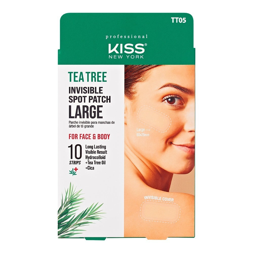 Kiss New York Tea Tree Invisible Spot Patch Large - KNP Tea Tree Invisible Patch Large official pack