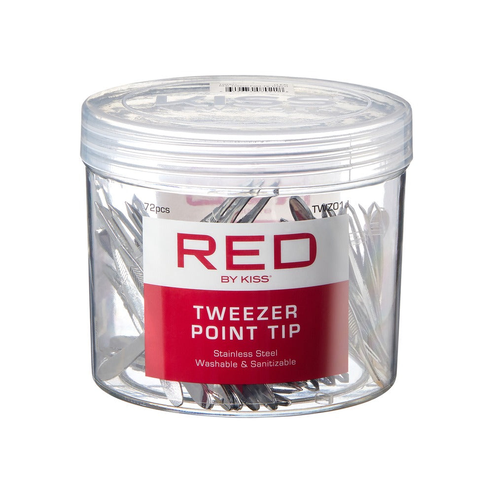 TWZ01J_main "RED by KISS Tweezer Point Tip (72pcs), main product view."