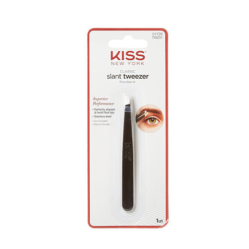 Kiss New York Premium Precision Slant Tip Tweezer - KSNY Premium Precision Tweezer-Slant Tip official pack